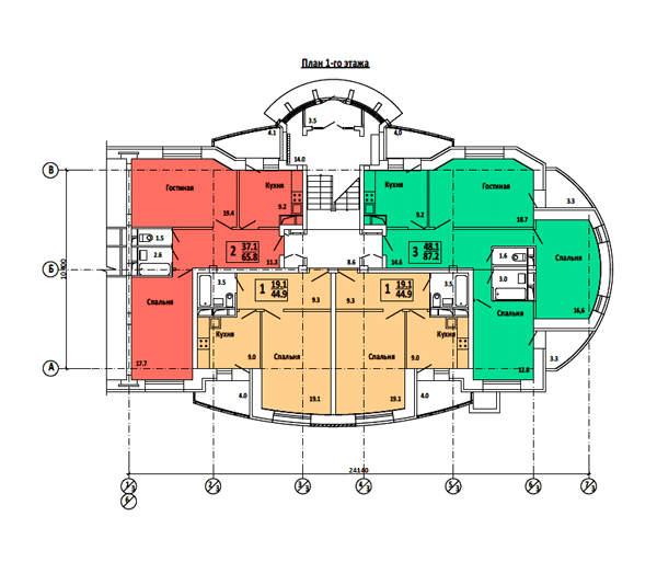 Типовые секции 5 этажных домов. Блок секция блок-секция 9-этажная 27-квартирная 3 секционная Молдавской.