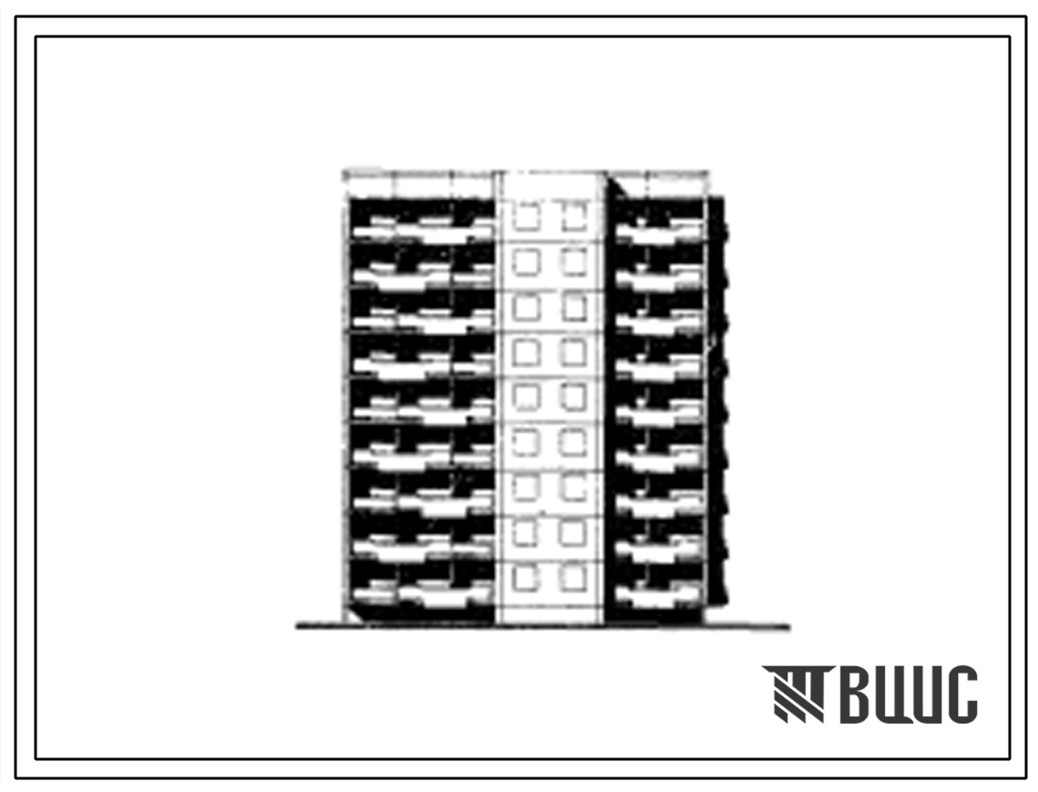 Типовой проект 92-026с/1 Девятиэтажная блок-секция торцевая правая на 36 квартир (однокомнатных 1А-1, 1Б-9, двухкомнатных 2Б-17, трехкомнатных 3Б-9). Для строительства во 2 и 3 климатических районах сейсмичностью 8 баллов