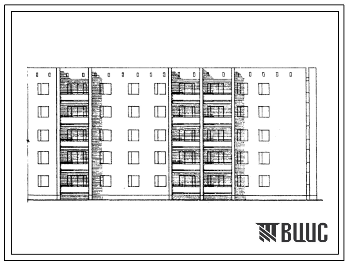 Типовой проект 86-022/1 Блок-секция 5-этажная 35-квартирная 1Б.2Б.2Б - 1Б.3А.3А.3Б