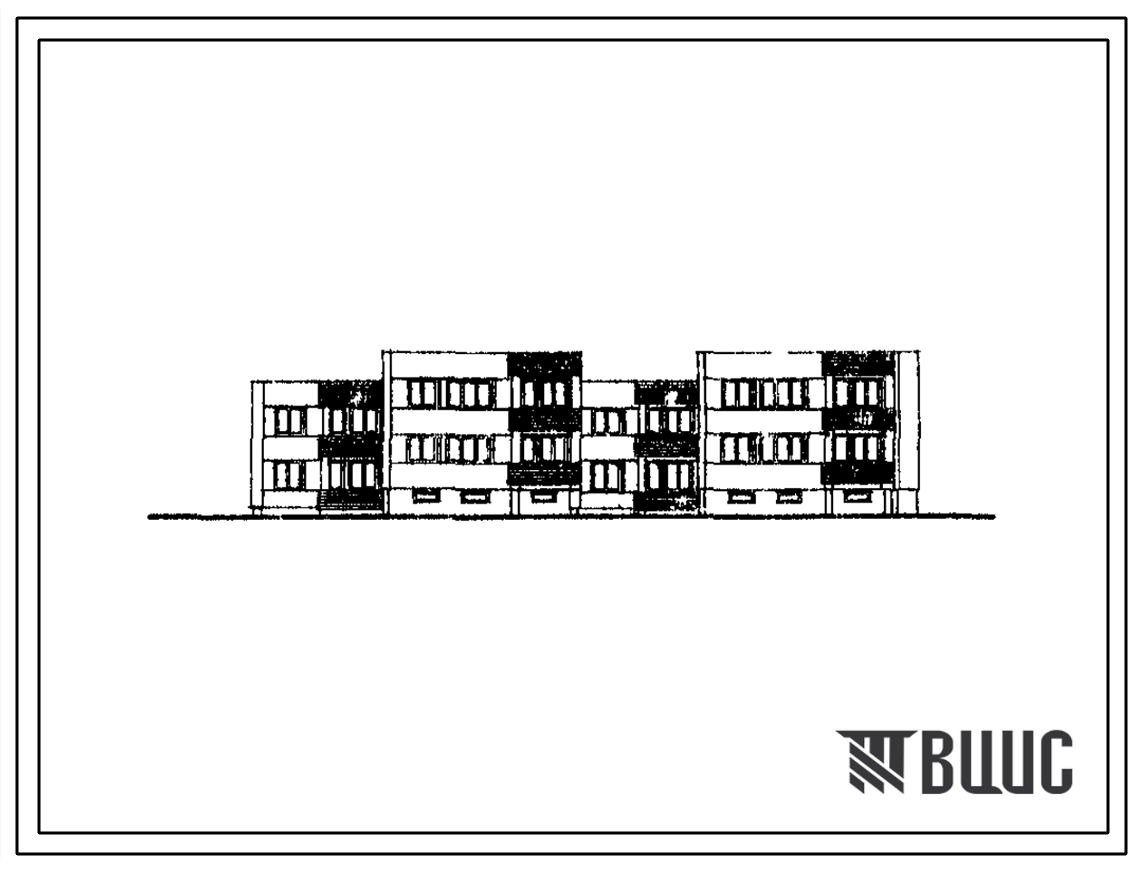 Типовой проект 114-22-61/1 Двухэтажный секционный дом на 12 квартир (однокомнатных 1Б-2, двухкомнатных 2А-2, 2Б-4, трехкомнатных 3Б-4). Для строительства во 2Б и 2В климатических подрайонах Литовской ССР