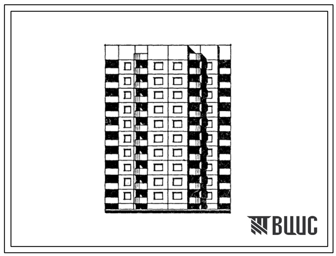 Типовой проект 90-0131.13.87 10-этажаная рядовая, торцевая блок-секция на 40 квартир 1.2.3.4. Для строительства в г.Брест и Брестской области.