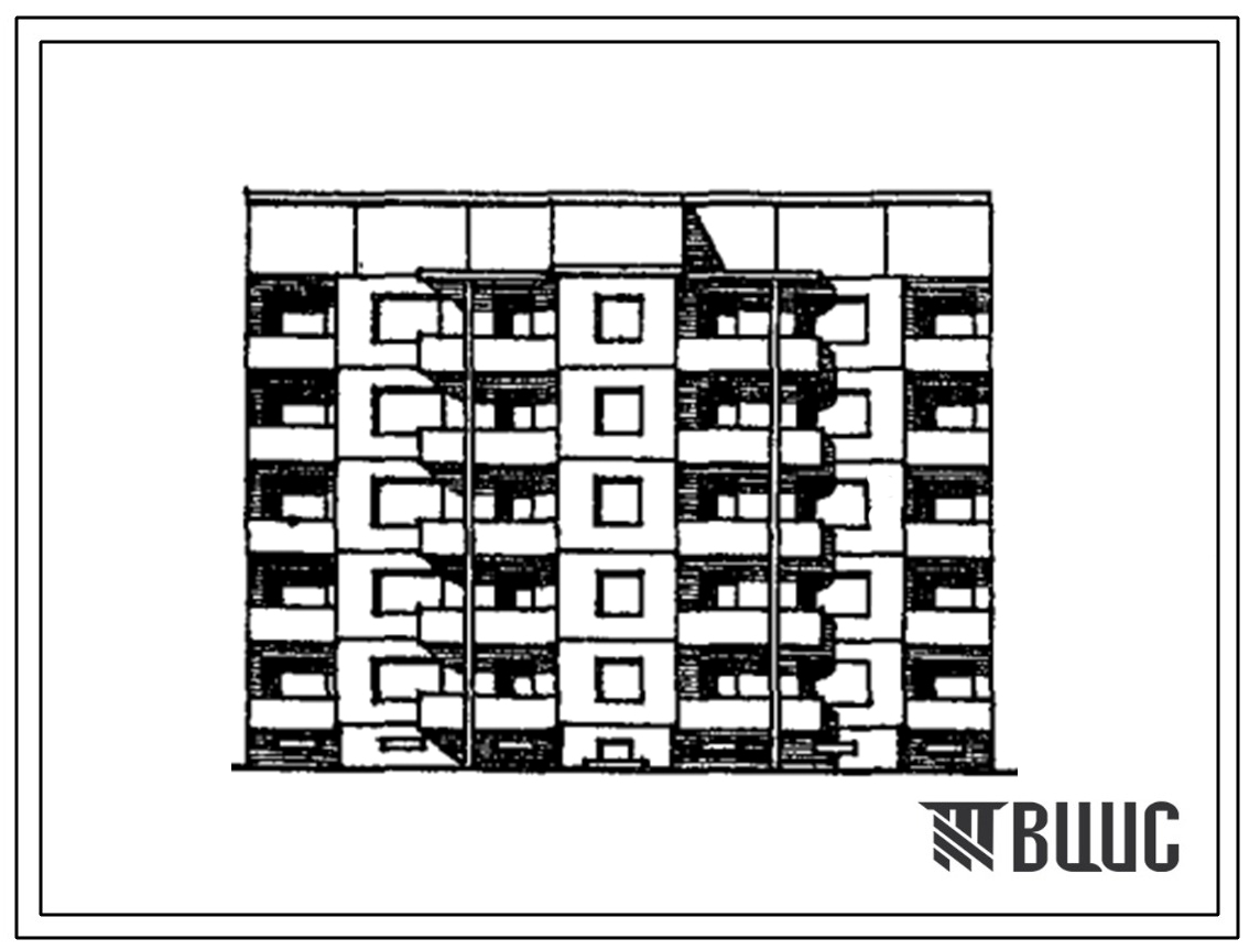 Типовой проект 120-050.13.89 Блок-секция 5-этажная 20-квартирная рядовая-торцевая 2-2-2-3 (для городского строительства в Литовской республике)