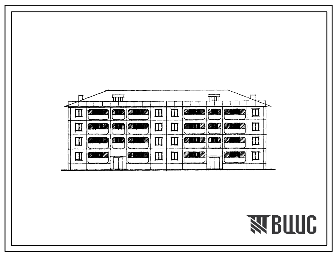 Типовой проект 111-97-412c.13.89 4-этажный 16-квартирный жилой дом на базе серии 97 КОПЭ для г. Ленинакана Армянской ССР