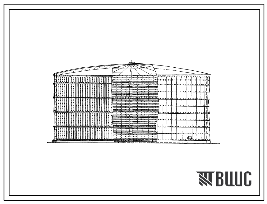 Типовой проект 700-8 Тепловая изоляция вертикального стального резервуара емкостью 20000 м.куб..
