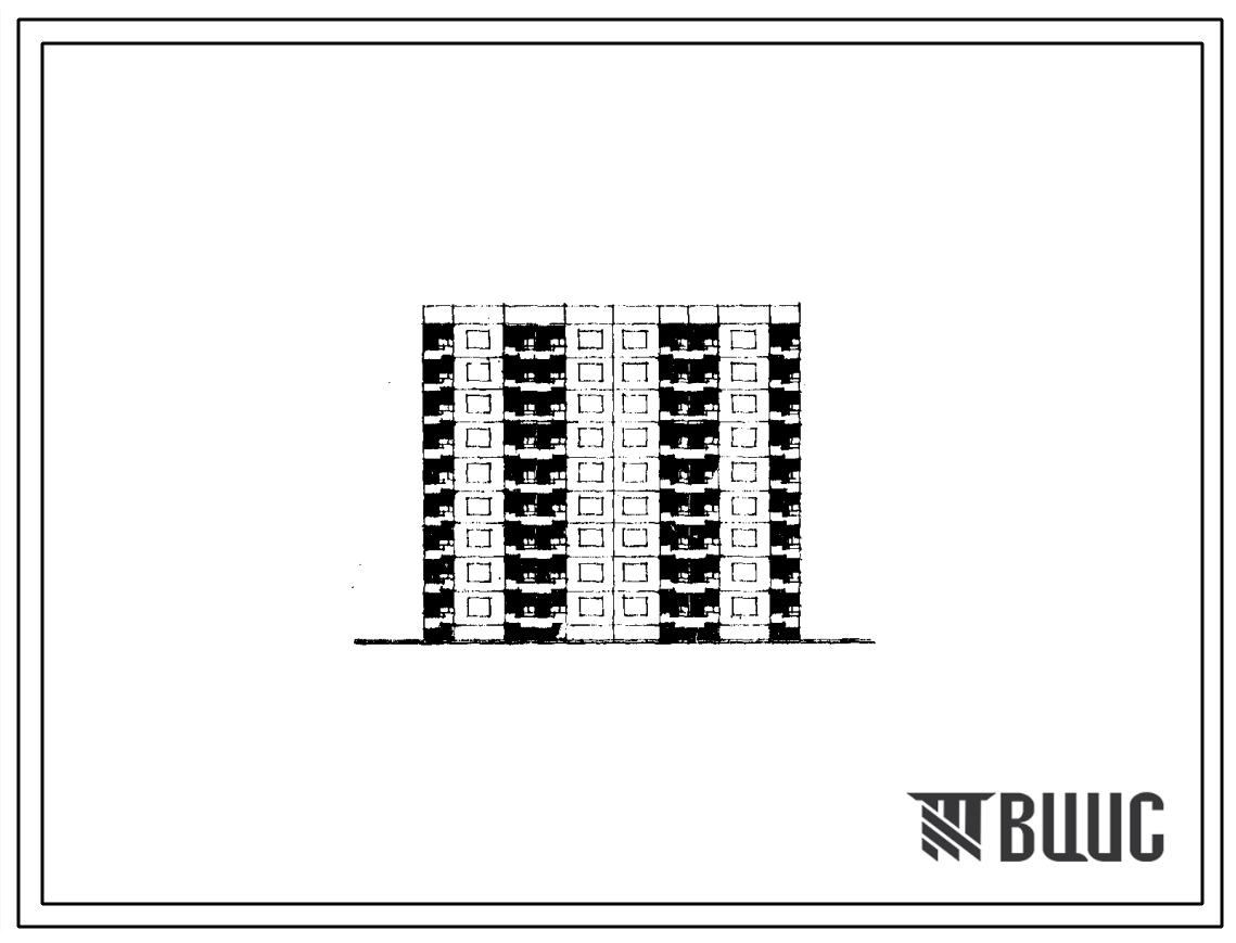 Типовой проект 92-033С/1 Блок-секция девятиэтажная 71-квартирная рядовая для малосемейных (однокомнатных 1А — 18, 1Б — 35, двухкомнатных 2А — 18). Для строительства в IВ климатическом подрайоне, II и III климатических районах сейсмичностью 7 баллов.