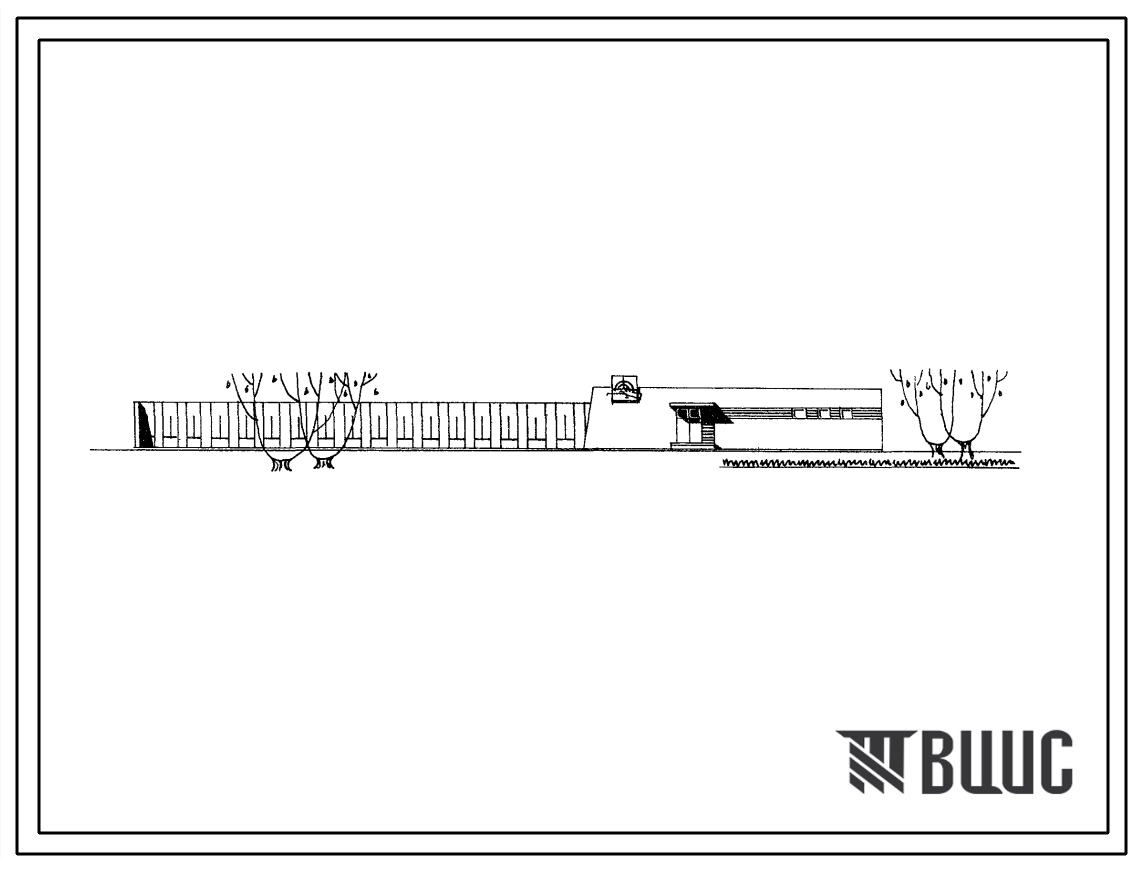Типовой проект 294-6-3 Полузакрытый тир упрощенного типа для стрельбы на дистанцию 50 метров. Для строительства в 1В климатическом подрайоне, 2 и 3 климатических районах