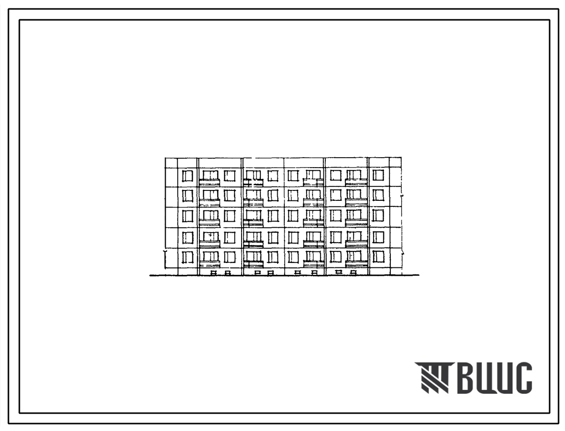 Типовой проект 83-08 Пятиэтажная блок-секция рядовая на 30 квартир (однокомнатных 1Б-10; двухкомнатных 2Б-12; трехкомнатных 3А-8) с шагом поперечных стен 3,0 и 6,0 м, для строительства в 1В климатическом подрайоне, 2 и 3 климатических районах. С наружными