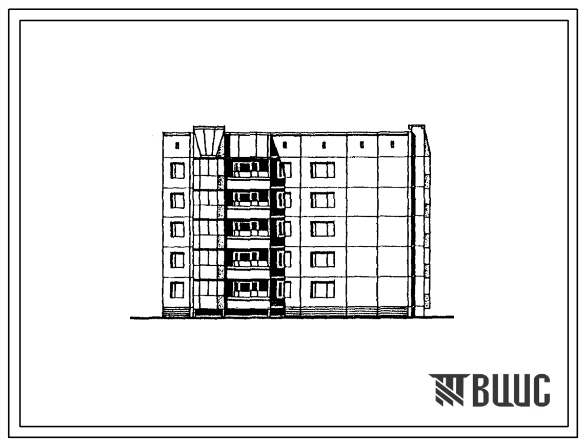 Типовой проект 97-0426с.13.90 Блок-секция 5-этажная 20-квартирная торцевая угловая правая 2-2-2-3 (для строительства в г. Ангарске)