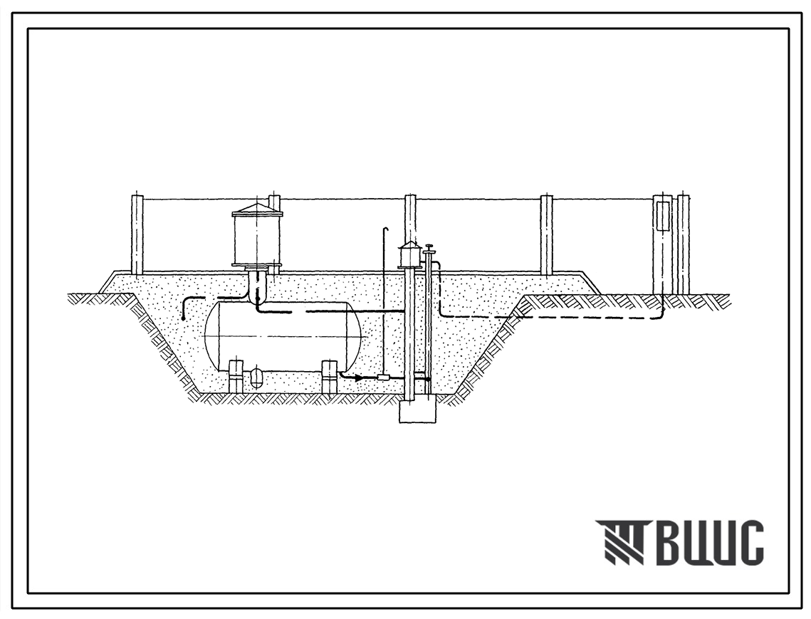 Типовой проект 905-1-15 Установка 2-х подземных резервуаров с испарителем-приставкой ИП