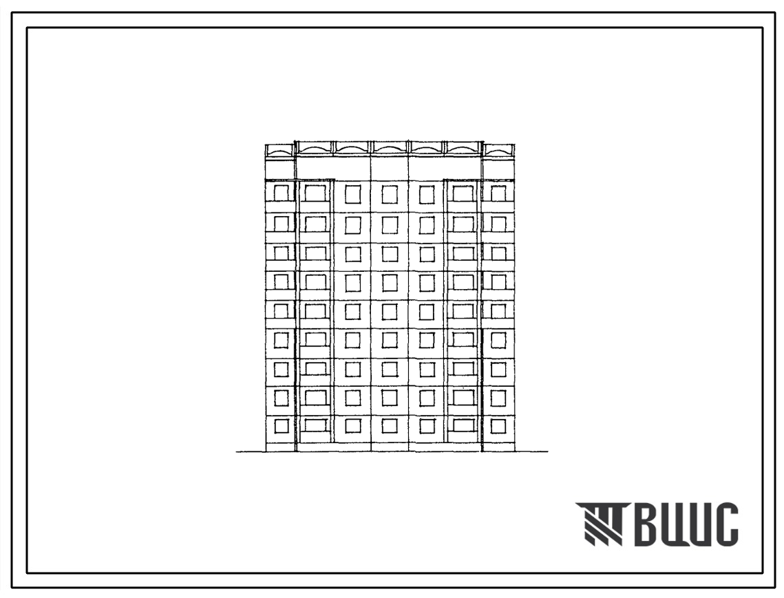 Типовой проект 134-051.13.87 Девятиэтажная блок-секция рядовая на 36 квартир. Для Волгоградской области