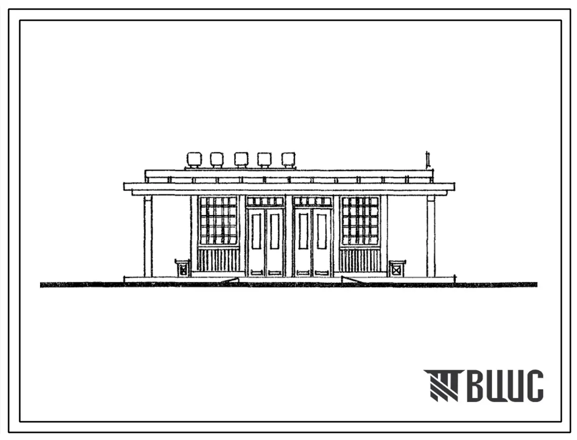 Типовой проект 503-232 Павильон на 20 человек . Вариант I и II — закрытые. Вариант III — полузакрытый.