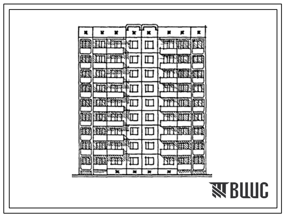 Типовой проект 135-0283п.13.86 Девятиэтажная блок-секция рядовая на 36 квартир. (Ввод опубл. в И-10-86)