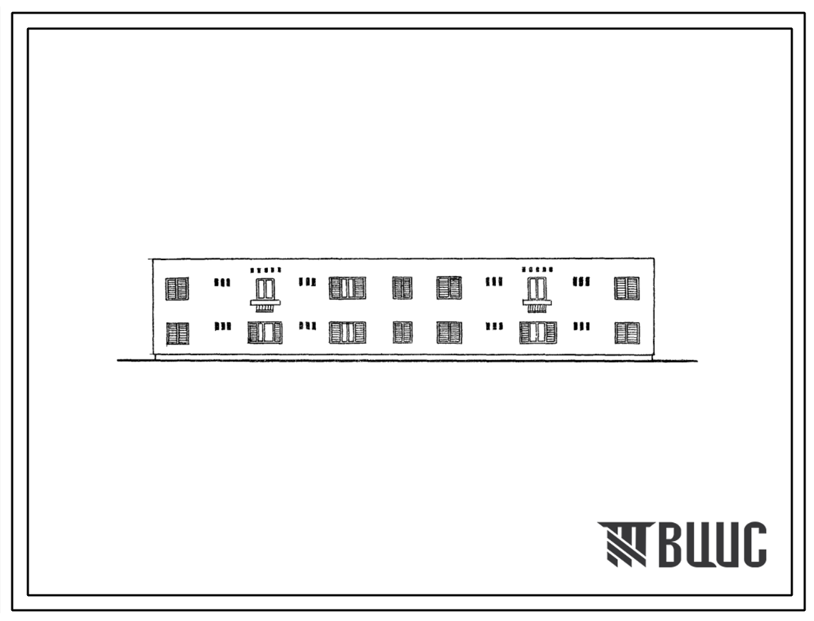 Типовой проект 101-023сп 2-этажная блок-секция рядовая на 8 3-комнатных квартир 3А.3А-3А.3А. Для строительства в районах с сейсмичностью 9 и 8 баллов.
