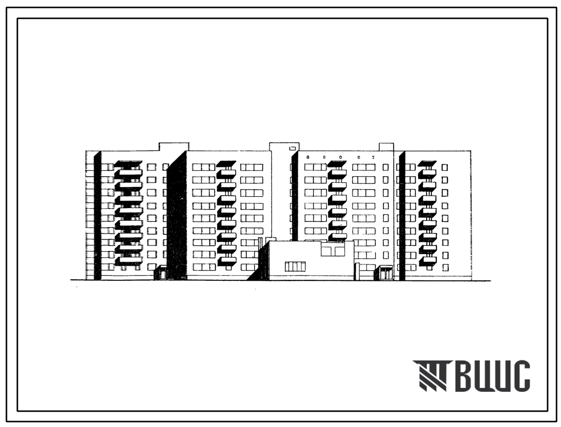 Типовой проект 164-87-122/1.2 9-этажное общежитие для рабочих и служащих на 608 человек (со стенами из кирпича)