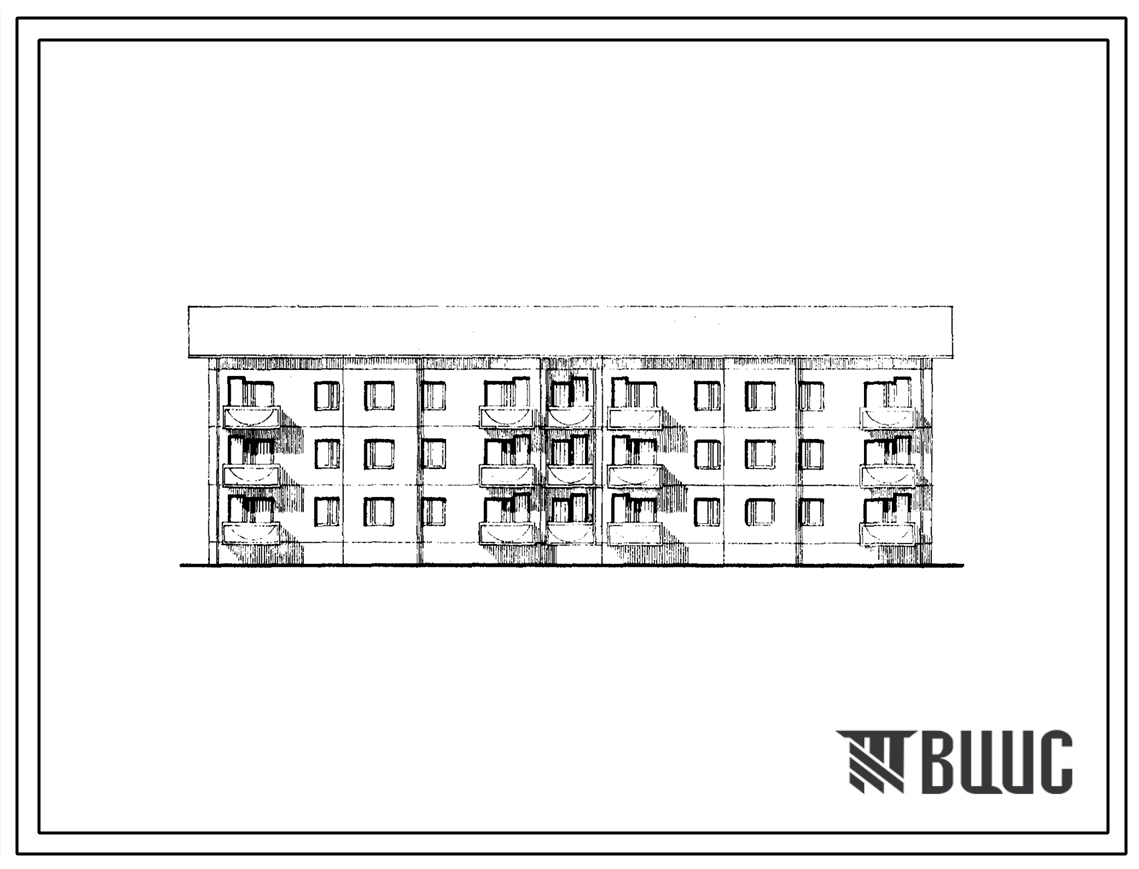 Типовой проект 111-135-155с/1 Трехэтажный двухсекционный жилой дом на 21 квартиру.