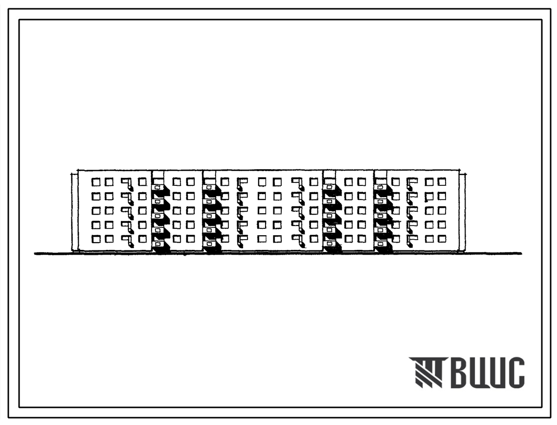 Типовой проект 114-114-13с 5-этажный 4-секционный 60-квартирный дом для строительства в районах с сейсмичностью 7 баллов.