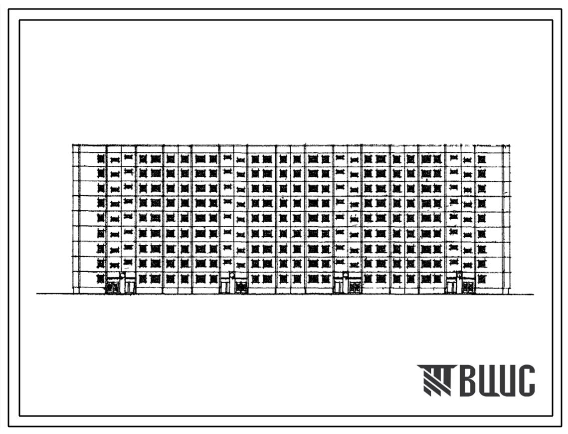 Типовой проект 111-83-3/1 Девятиэтажный четырехсекционный крупнопанельный 144 квартирный жилой дом.