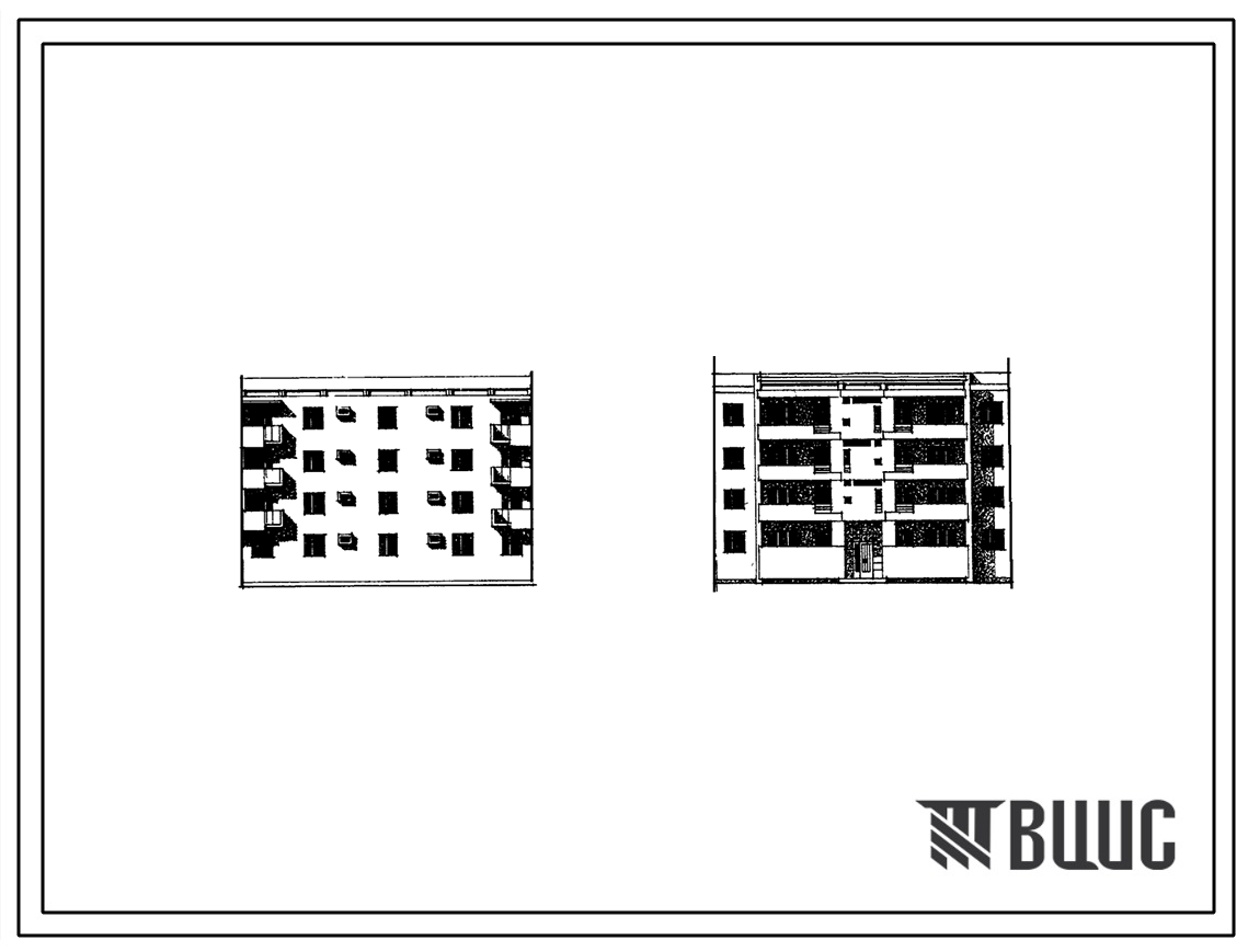 Типовой проект 77-036сп Четырехэтажная блок-секция на 8 квартир (четырехкомнатных 4Б-4, пятикомнатных 5Б-4) для строительства в4А и 4Г климатических подрайонах, с сейсмичностью 9 и 8 баллов на грунтах 2 типа просадочности.