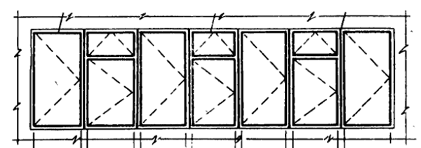 Серия 1.136.9-22 Деревоалюминиевые окна и балконные двери. Выпуск 5/88 Окна и двери балконные деревоалюминиевые с наружным алюминиевым переплетом для общественных зданий. Рабочие чертежи