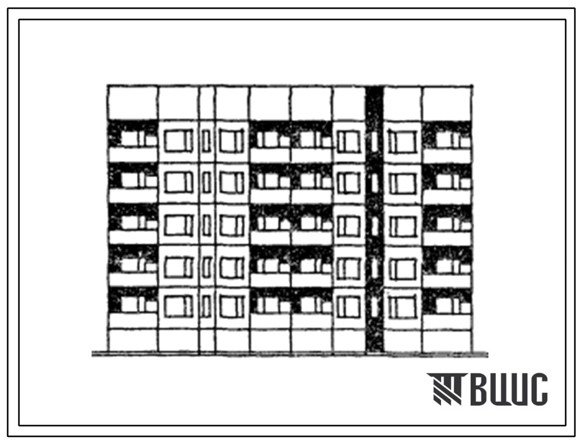 Типовой проект 112-049.13.86 Блок-секция 5-этажная 20-квартирная рядовая 2Б.2Б.3Б.3Б (для строительства в городе Нижневартовске)