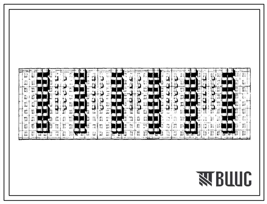 Типовой проект 111-148-16сп Девятиэтажный шестисекционный жилой дом на 126 квартир (однокомнатных 1Б — 18, двухкомнатных 2Б — 18, трехкомнатных 3Б — 20, четырехкомнатных 4Б — 54, пятикомнатных 5Б — 16). Для строительства в IV и IVА климатических подрайона