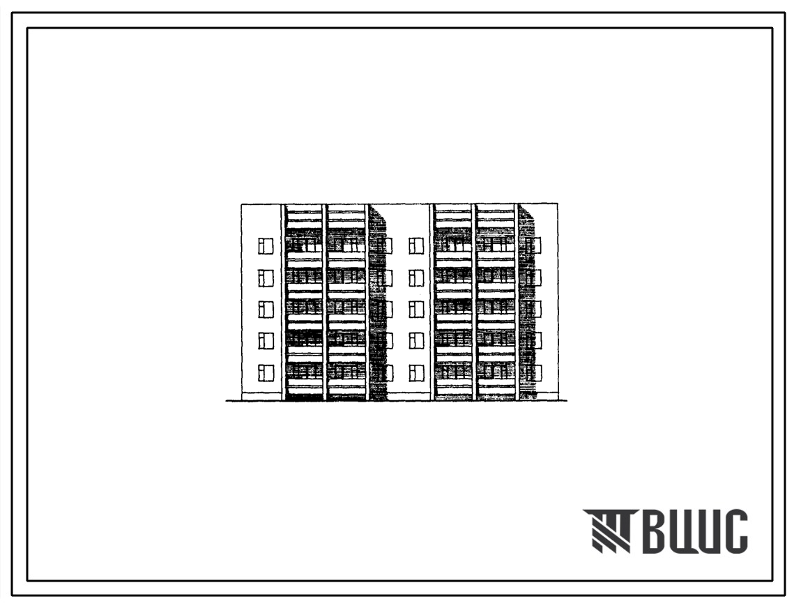 Типовой проект 86-07.86 Пятиэтажная блок-секция на 20 квартир. Для строительства в городах и поселках городского типа