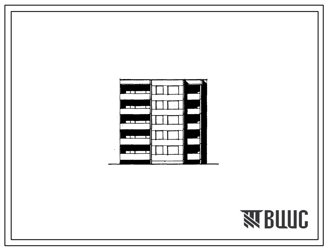 Типовой проект 88-022/1 Пятиэтажная торцовая блок-секция на 15 квартир (правая) (однокомнатных 1Б — 5, двухкомнатных 2Б — 5, трехкомнатных 3Б — 5). Для строительства во IIВ климатическом подрайоне Белорусской ССР.