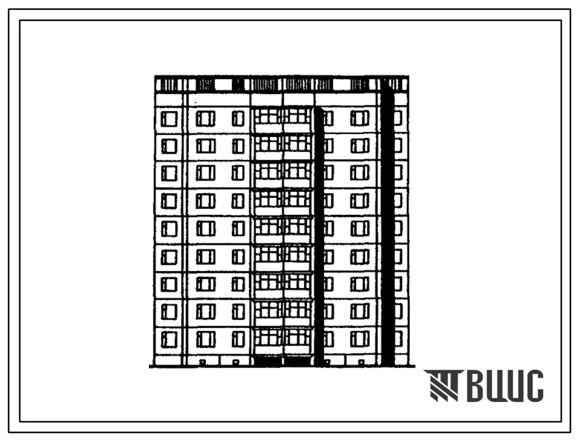 Типовой проект 125-016/1.2 Девятиэтажная блок-секция рядовая на 36 квартир. Для строительства в г.Братске и Усть-Илимске