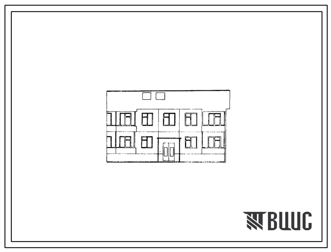 Типовой проект 48-050с.86 Двухэтажная блок-секция торцевая правая на 6 квартир. Для строительства в сельской местности