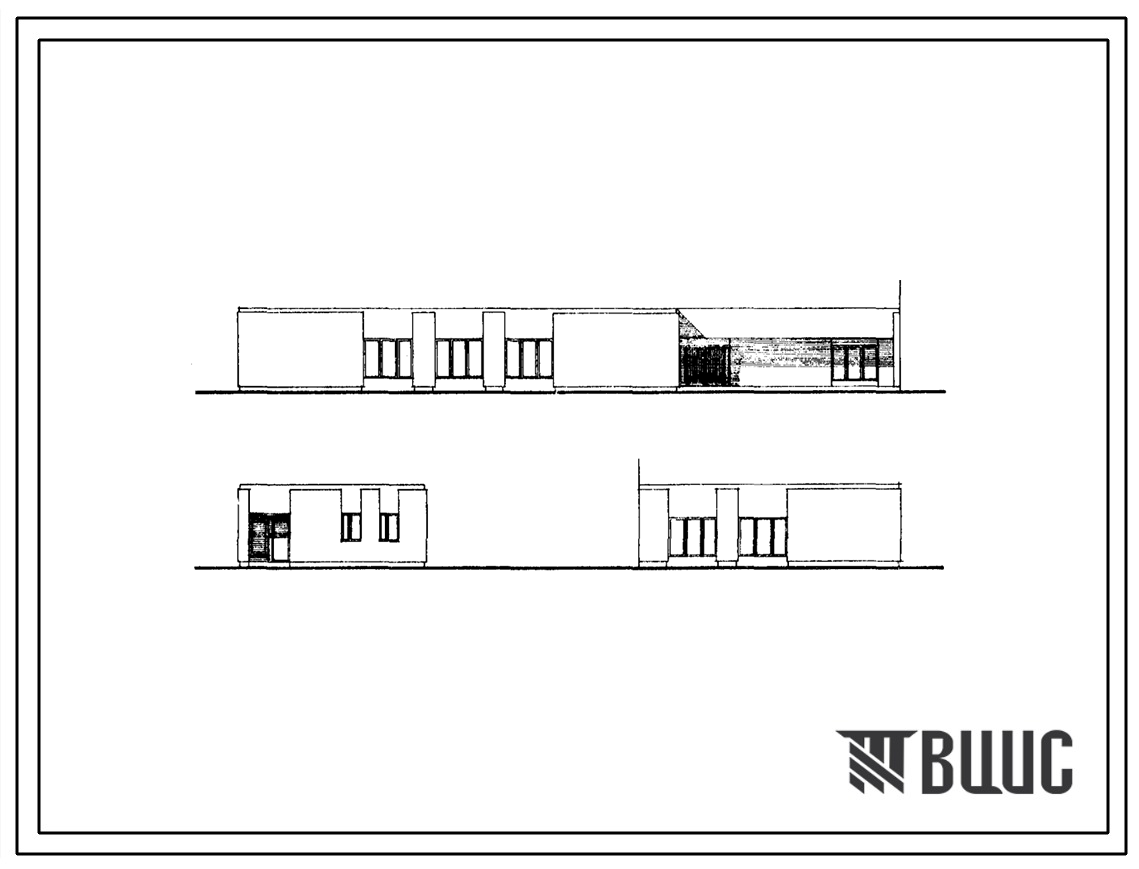 Типовой проект 274-32-52 Блок обслуживания с буфетом для жилого блока сячейками на 12 человек общежития для рабочих и служащих на 204 человека. Для строительства во II климатическом районе.
