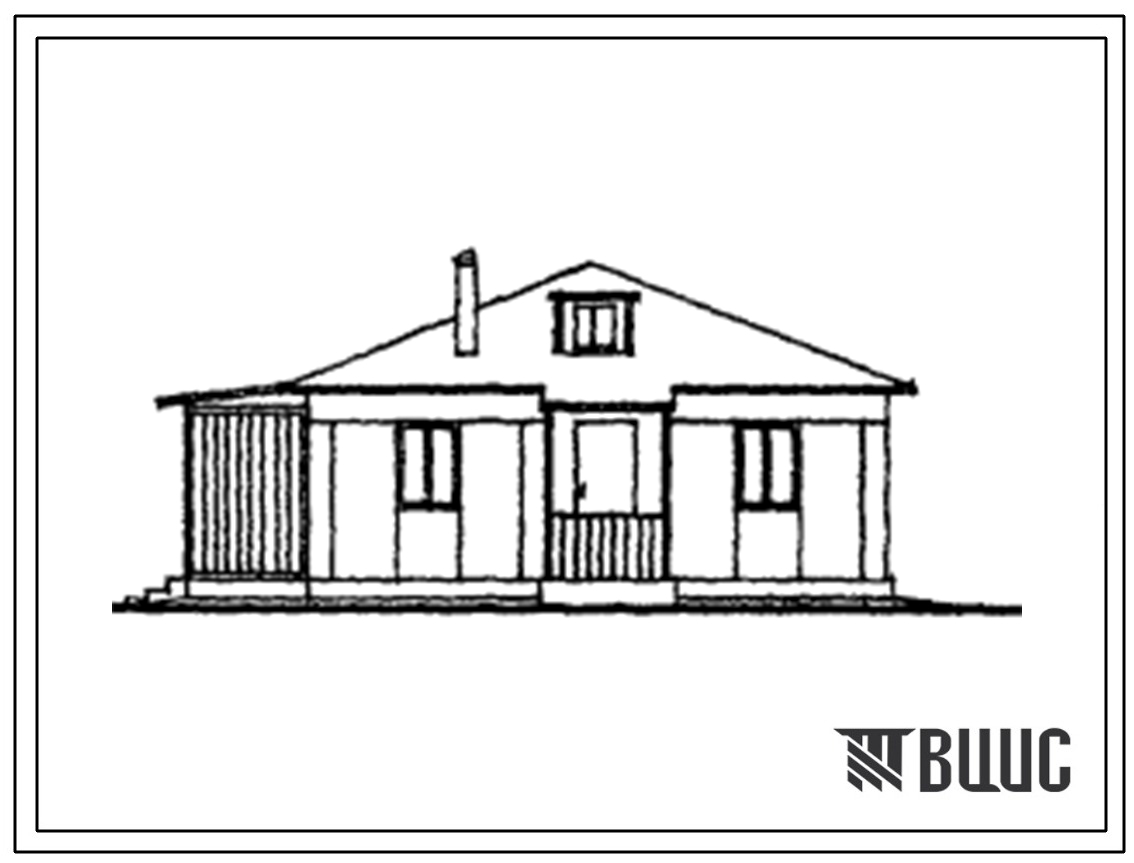 Типовой проект 183-224-1сп Одноквартирный трехкомнатный жилой дом (стены из виброкирпичных блоков).