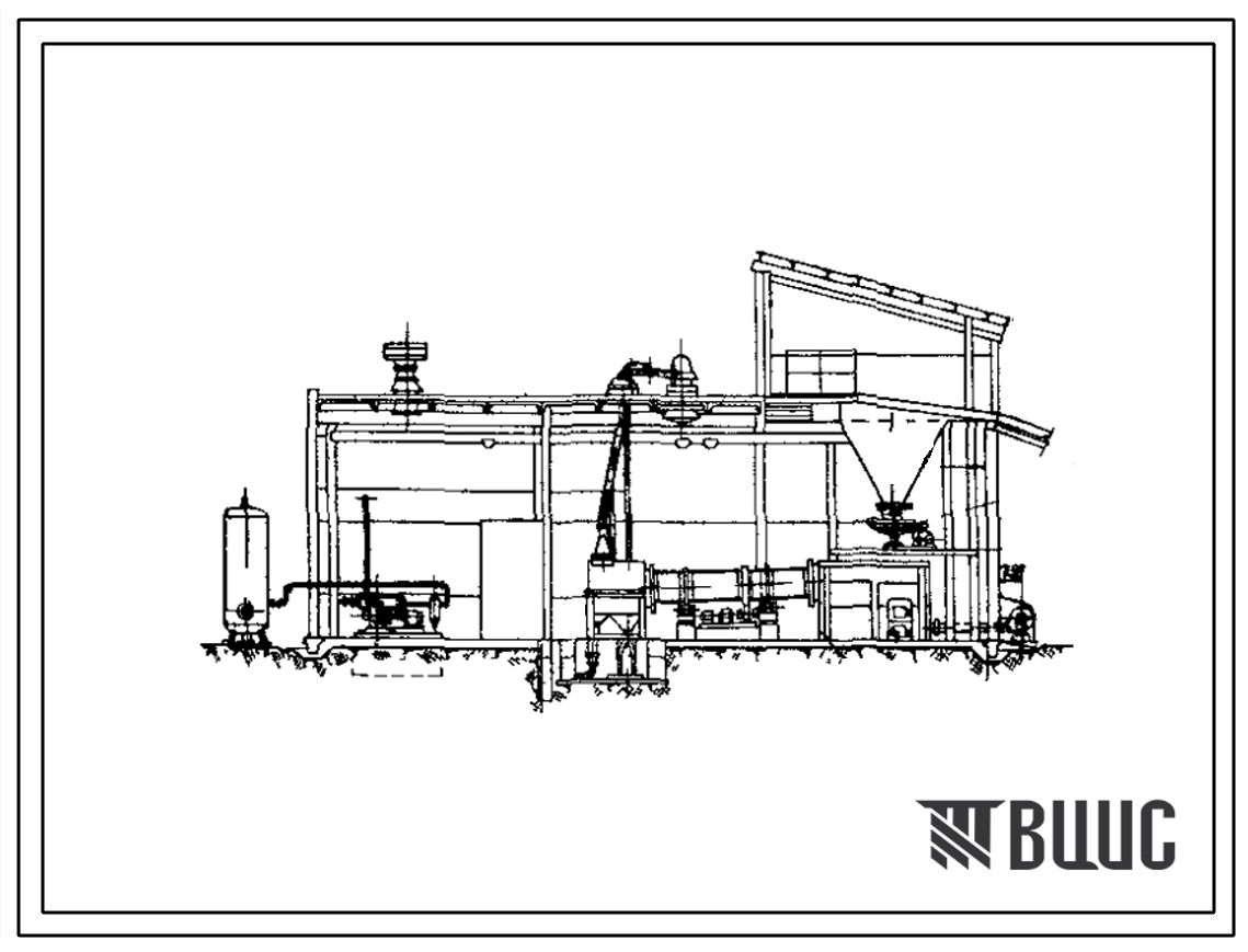 Типовой проект 501-20 Пескосушильная установка для локомотивов производительностью 60 м3/сутки.