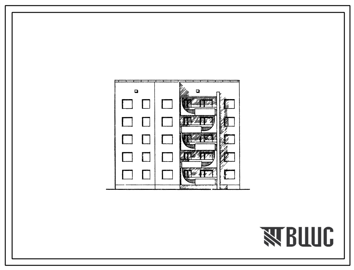 Типовой проект 144-04с Блок-секция пятиэтажная 15-квартирная рядовая торцовая левая (двухкомнатных 2Б-5; трехкомнатных 3А-5, 3Б-5).