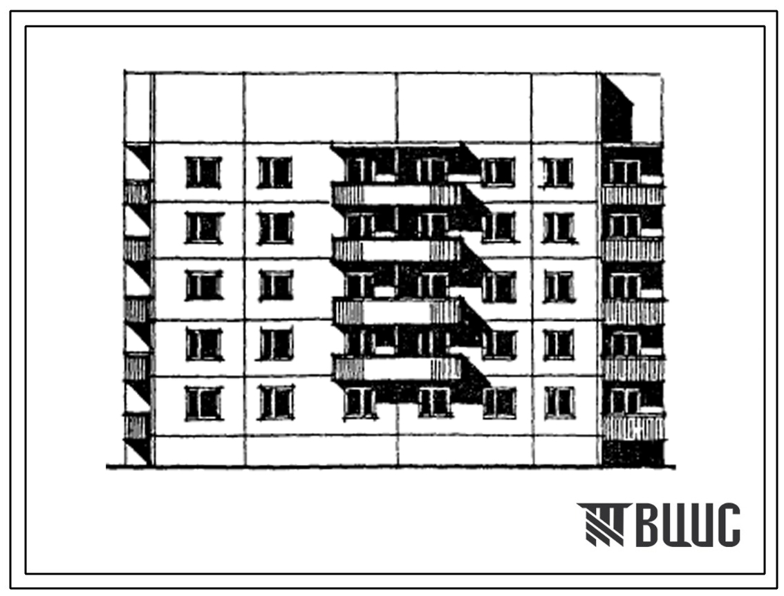 Типовой проект 108-051.13.87 Блок-секция 5-этажная 20-квартирная торцевая левая 1.2.3.4. Для строительства в Ленинградской области.