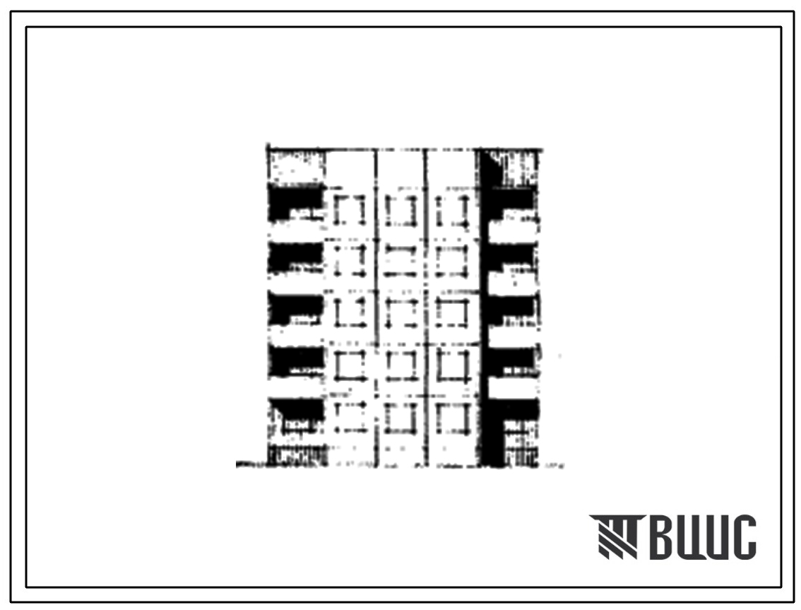 Типовой проект 91-013/1 5-ти этажная 10-квартирная рядовая с торцевым окончанием блок-секция 3А.4Б