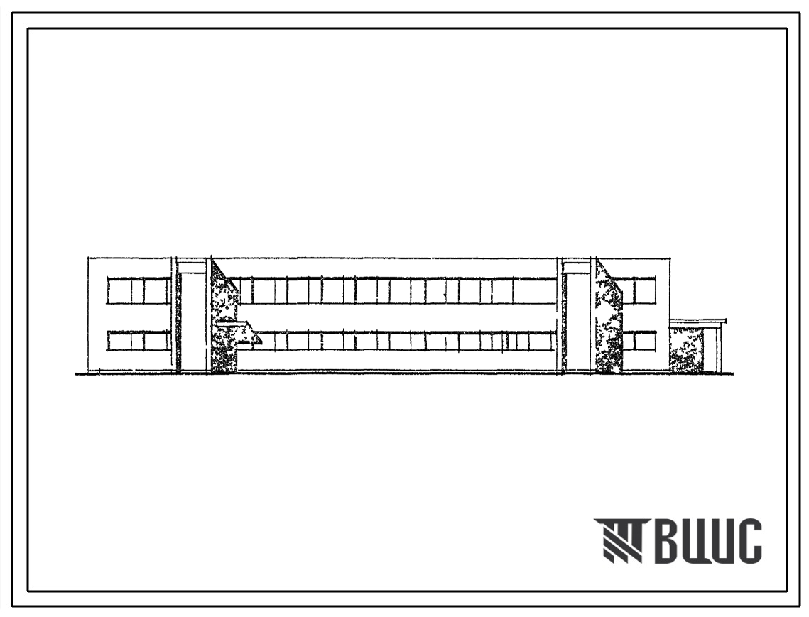 Типовой проект 506-27 Здание технических служб для аэропортов местных воздушных линий площадью 1000 м.кв. Тип Б.