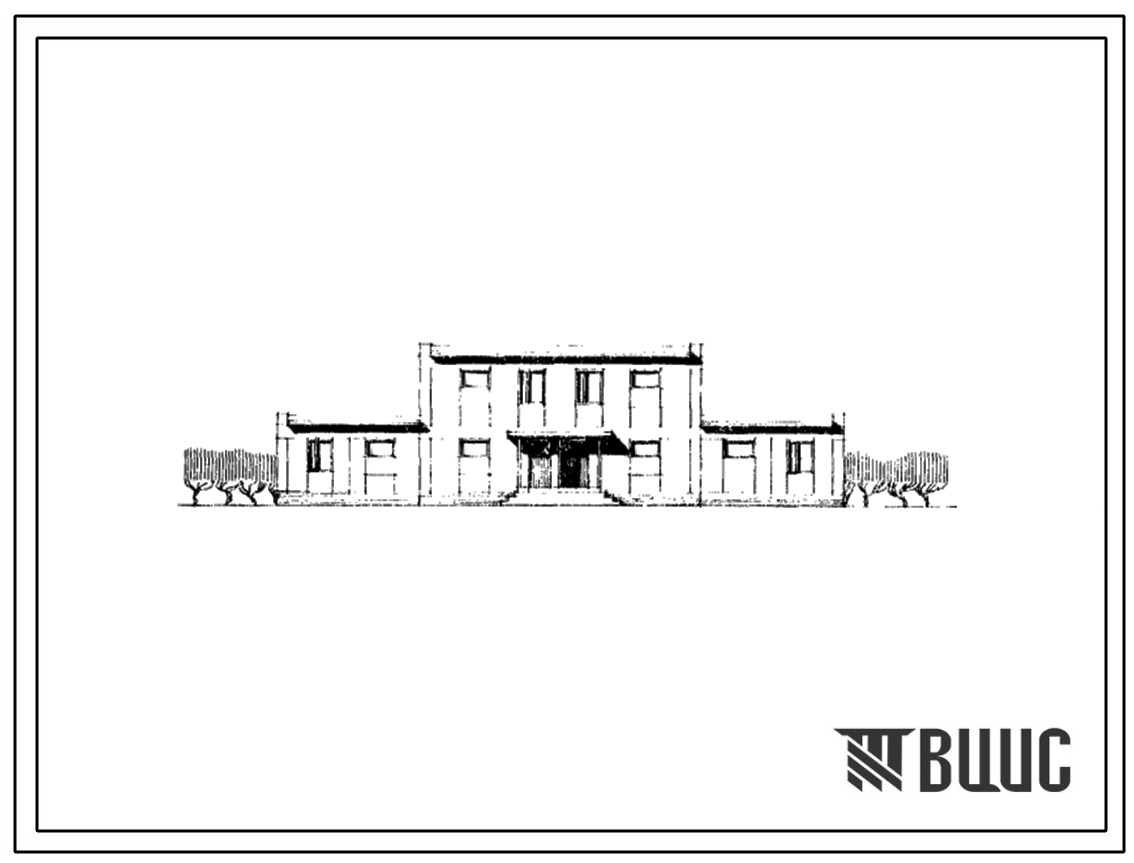 Типовой проект 143-211-24/1 Двухэтажный дом на 2 четырехкомнатные квартиры в двух уровнях. Для строительства в 4А и 4Г климатических подрайонах Туркменской ССР