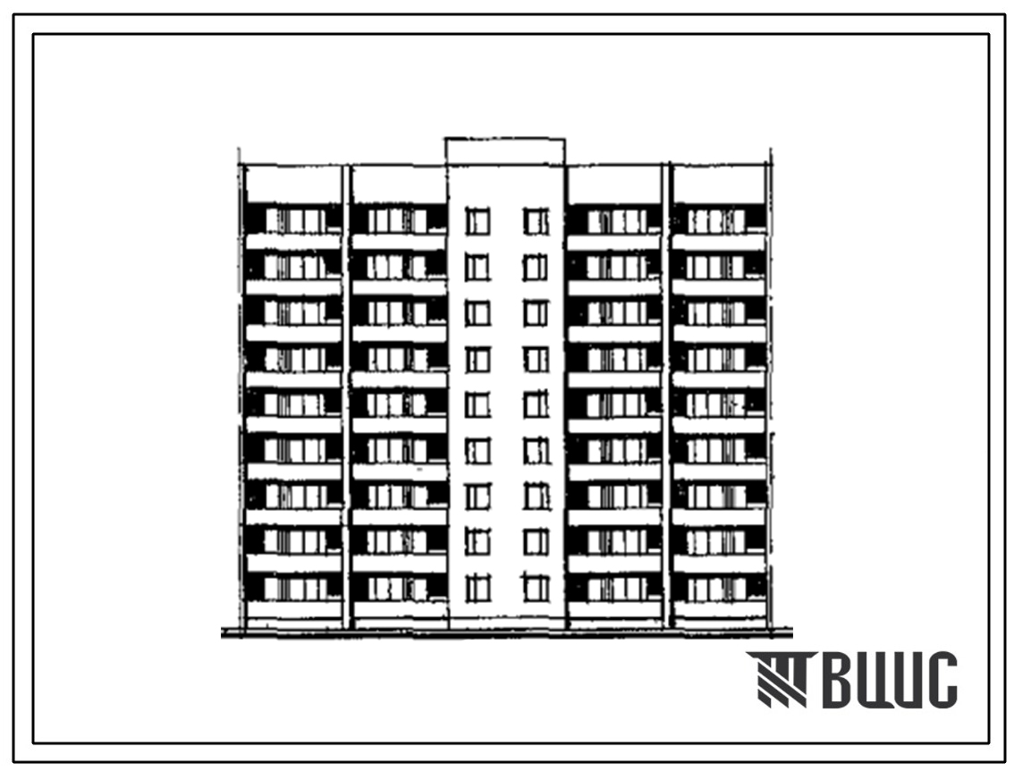 Типовой проект 85-017 9-этажная 54-квартирная блок-секция рядовая, торцовая левая, торцовая правая, точечная 1Б.2Б.2Б.2Б.3А.3А