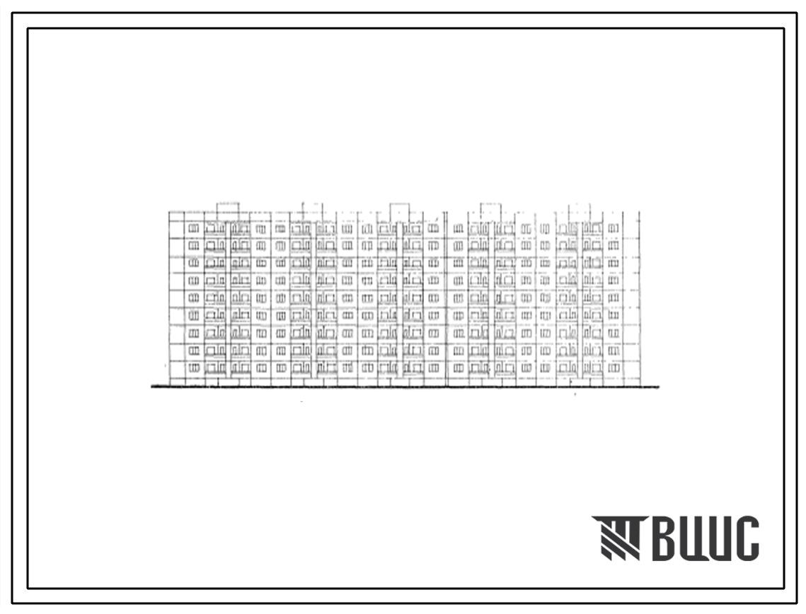 Типовой проект 111-127-21с Девятиэтажный пятисекционный жилой дом на 90 квартир (двухкомнатных 2Б-18; трехкомнатных 3А-18, 3Б-18; четырехкомнатных 4Б-18; пятикомнатных 5А-18) с шагом поперечных стен 3,0 и 4,8 м, для строительства в 4Б климатическом подрай