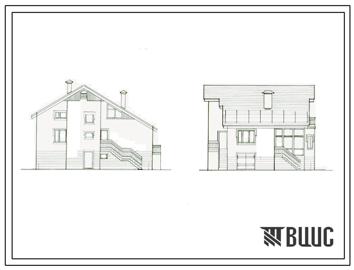Типовой проект 143-000-976.93 Мансардный одноквартирный 5-комнатный жилой дом с гаражом и сауной