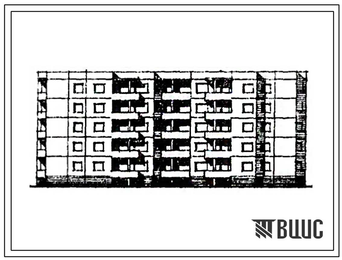 Типовой проект 120В-03/1 Пятиэтажная блок-секция на 40 квартир (однокомнатных 1Б-10, двухкомнатных Б-10, трехкомнатных 3А-10, 3Б-10). Для строительства во 2В климатическом подрайоне Литовской ССР