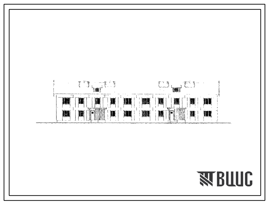 Типовой проект 113-115-72 Двухэтажный 8-квартирный секционный жилой дом.