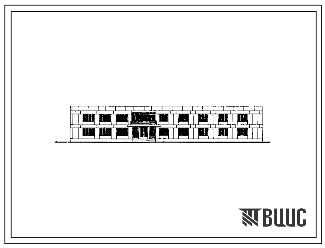 Фасады Типовой проект 223-9-144 Здание интерната (спального корпуса) на 120 мест при школе