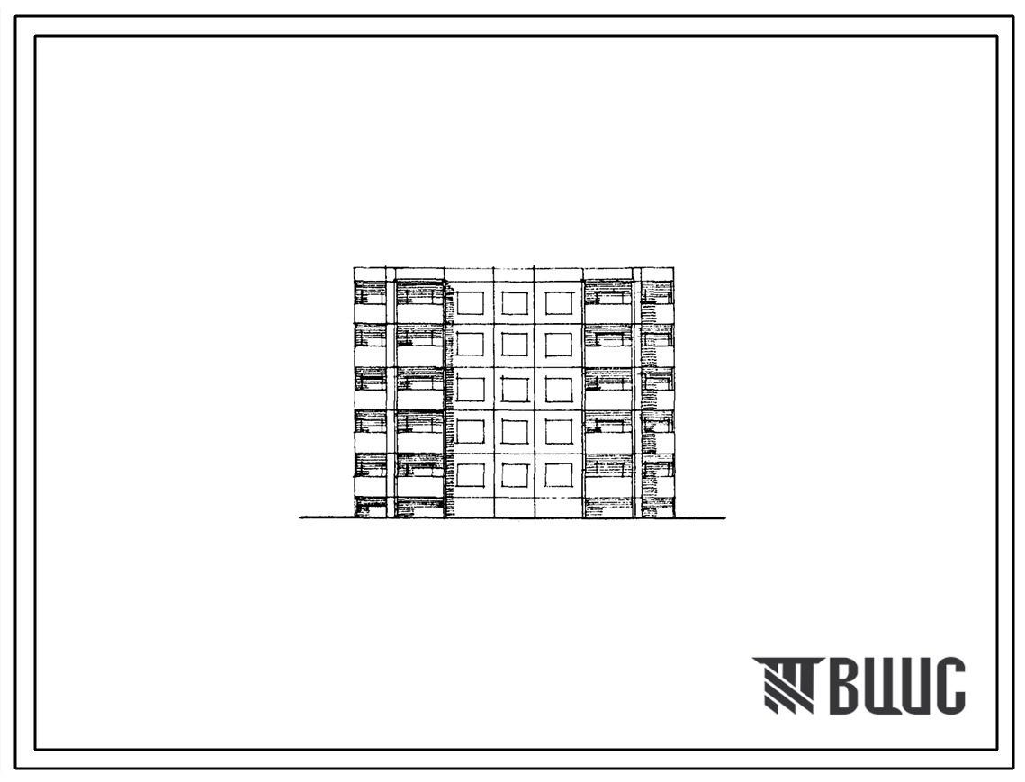 Типовой проект 93-042.86 Пятиэтажная блок-секция рядовая торцевая на 20 квартир. Для строительства в городах и поселках городского типа
