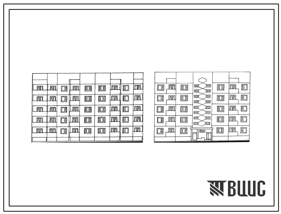 Типовой проект 90-0275.13.89 5-этажная поворотная блок-секция на 20 квартир 2-2-3-4 (правая) (для строительства в Белорусской ССР)