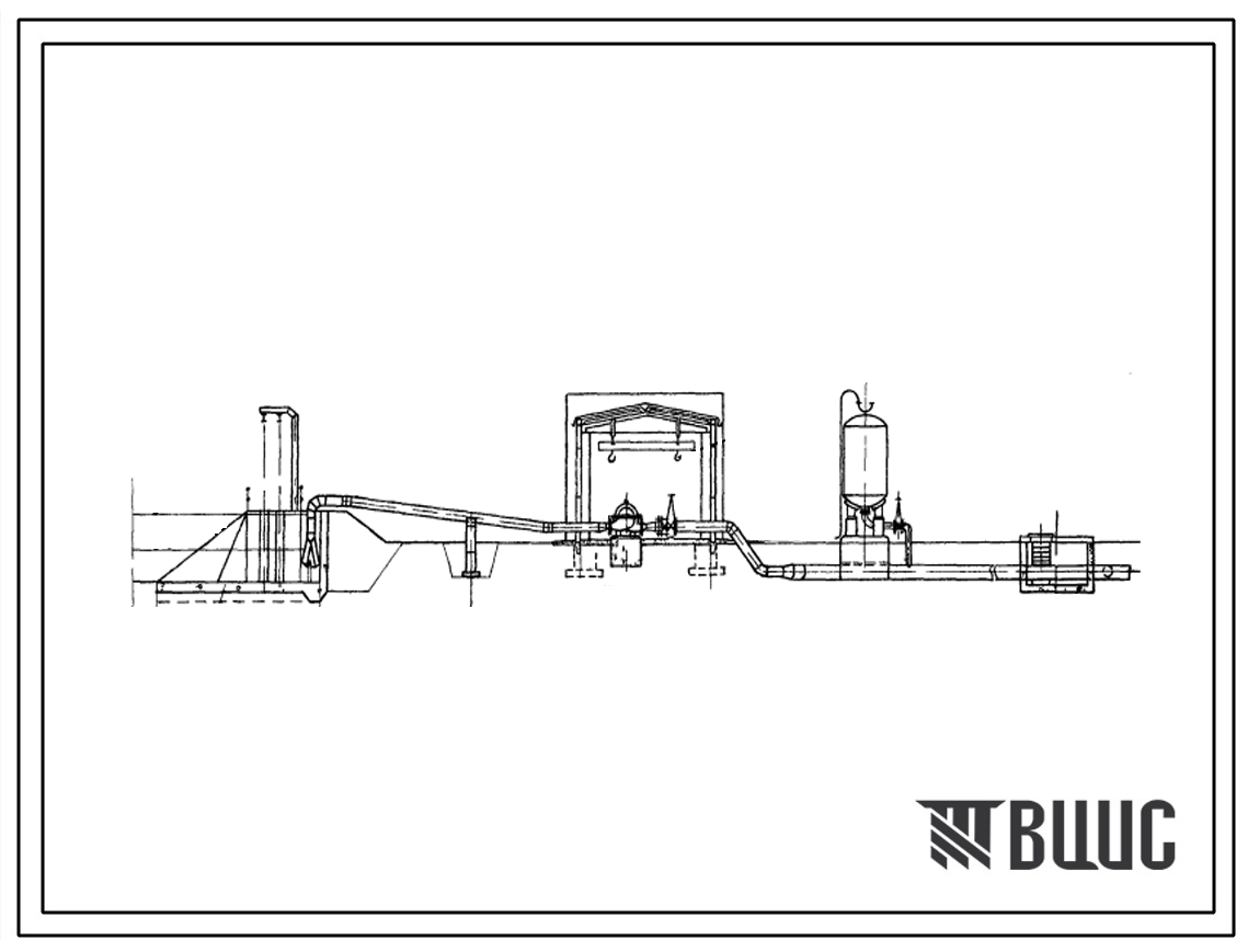 Типовой проект 901-2-86 Трехагрегатная насосная станция подачей 450 л/с с напором 77 м, оборудованная насосами Д630-90, для работы на закрытую сеть, с водозабором из канала