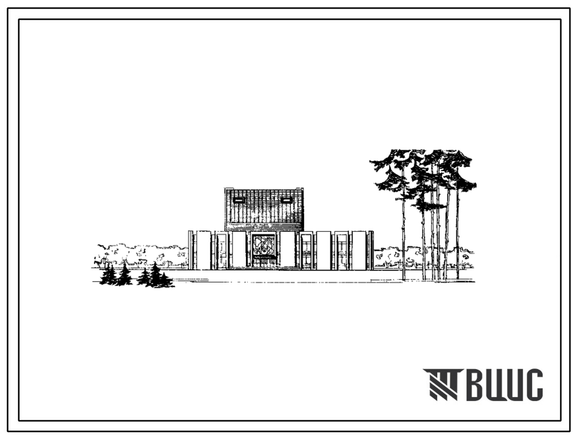 Типовой проект 264-12-196 Районный дом культуры со зрительным залом на 500 мест со стенамииз кирпича