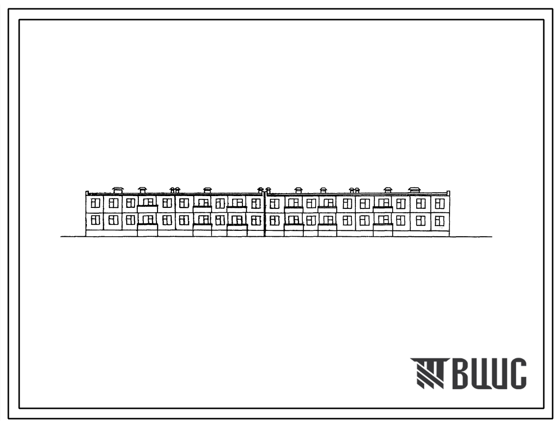 Типовой проект 111-48-6С Двухэтажный 16-квартирный жилой дом (трехкомнатных 3В-8, четырехкомнатных 4Б-8). Для строительства в 1В, 2В, 3А, 3Б 3В,4Г климатических подрайонах Киргизской ССР сейсмичностью 8 и 9 баллов.