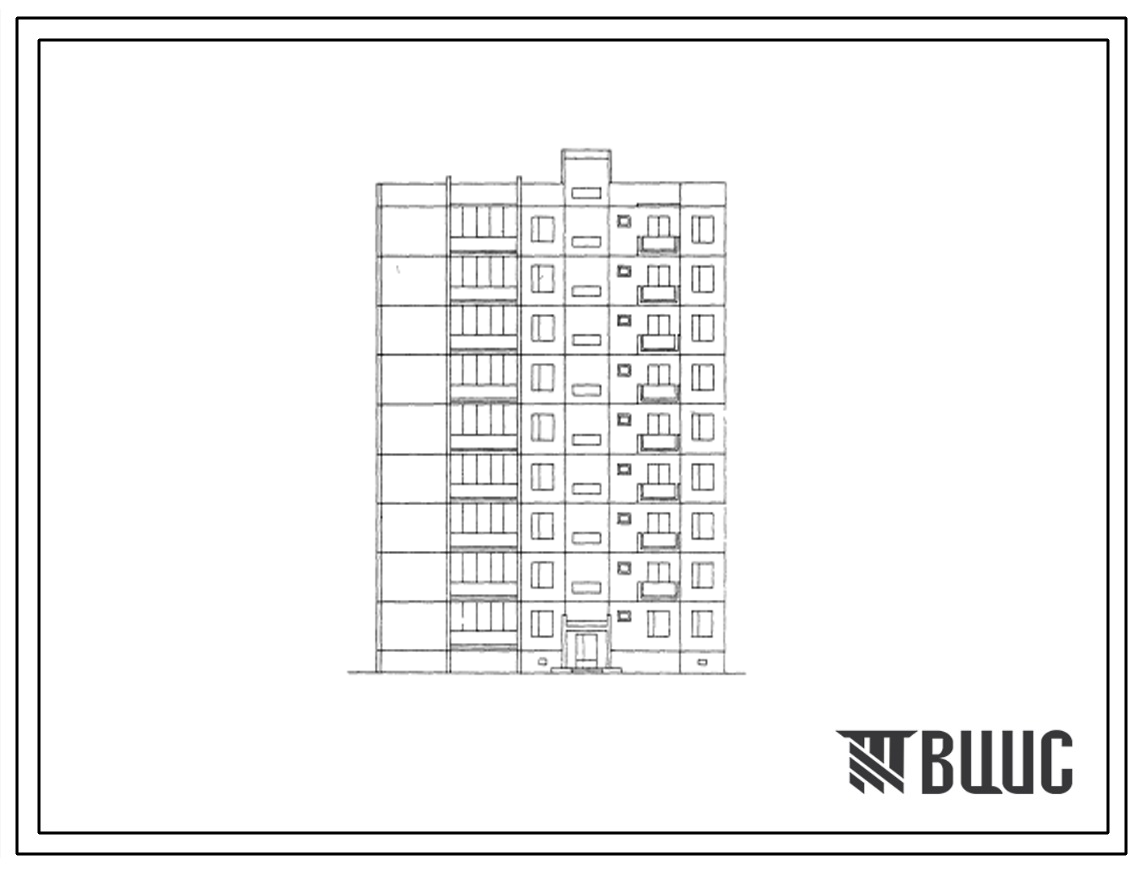 Типовой проект 127-015С Девятиэтажная крупнопанельная блок-секция левая на 27 квартир (двухкомнатных 2Б-18, трехкомнатных 3Б-9). Для строительства в 4 климатическом районе Грузинской ССР с сейсмичностью 7 баллов.