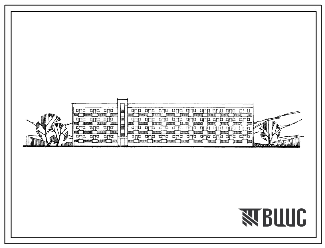 Типовой проект 134-109-3С Четырехэтажный 48-квартирный галерейный дом (однокомнатных 48). Для строительства в 4 строительно-климатическом районе в республиках Закавказья сейсмичностью 7 баллов.